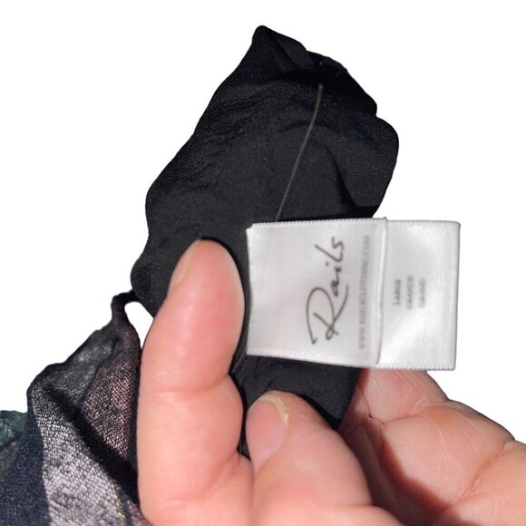 Rails Womens Dress Size Large Multicolor Lola Metallic Wrap Varadero Striped - Picture 5 of 8